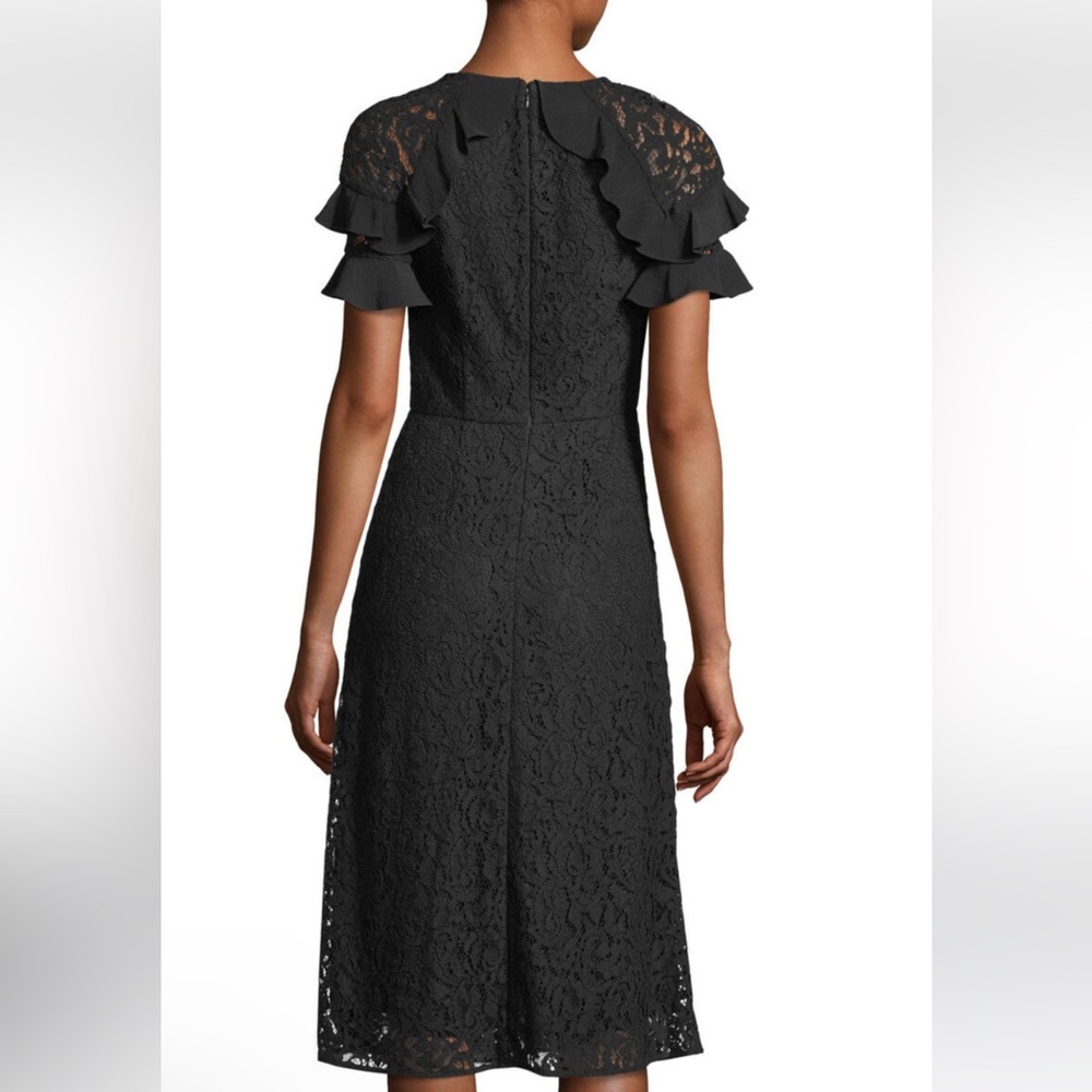 Burberry Lace Ruffle Sleeves Midi Dress - Picture 3 of 13